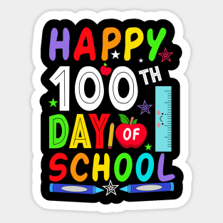 Happy 100th Day of School Shirt for Teacher or Child 100 Days Sticker